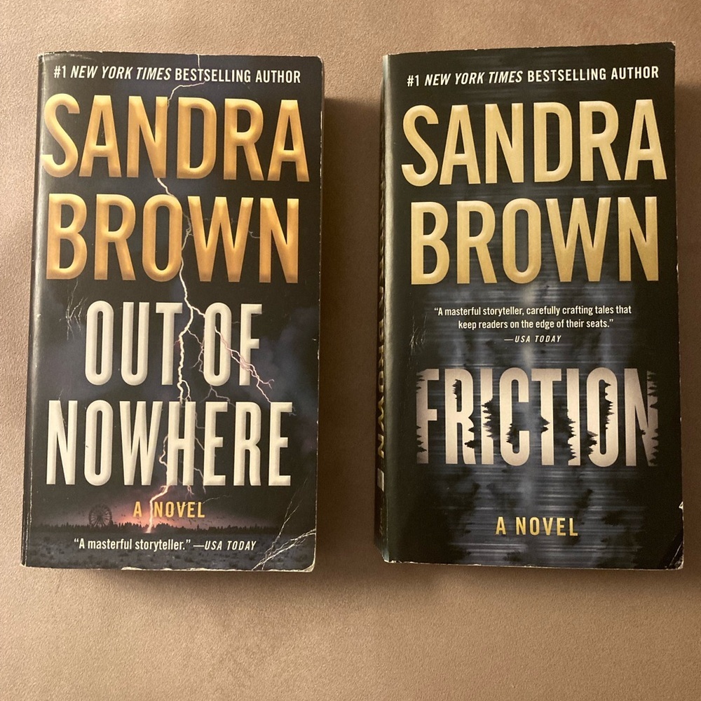 Sandra Brown Novel Set - Out of Nowhere & Friction